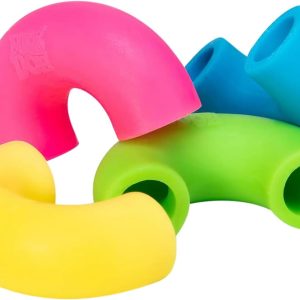 Schylling NeeDoh Mac ‘N- Squeeze - Sensory Squeeze Toy - Contains 4 Squishy Noodles - 3 Wide - Color May Vary (Pack of 1)